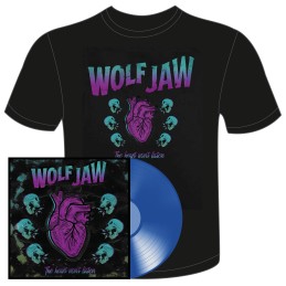 WOLF JAW - "The Heart won't Listen" PACK LIMITED EDITION TRANSPARENT BLUE VINYL + TSHIRT