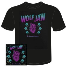 WOLF JAW "The Heart wont Listen" PACK LIMITED EDITION CD IN O CARD WITH BONUS TRACK + TSHIRT PREORDER
