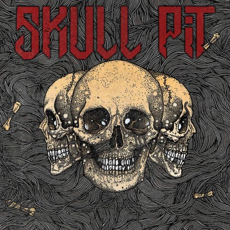 SKULL PIT - Skull Pit LP - Silver Black Marbled Vinyl Limited Edition