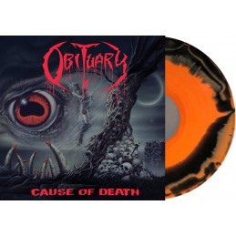 OBITUARY - Cause of Death Edition Orange/Black Coloured Vinyl