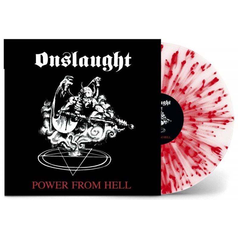 ONSLAUGHT - Power From Hell WHTE/RED SPLATTER VINYL